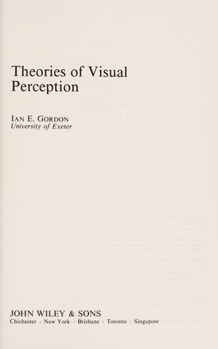 Theories of Visual Perception