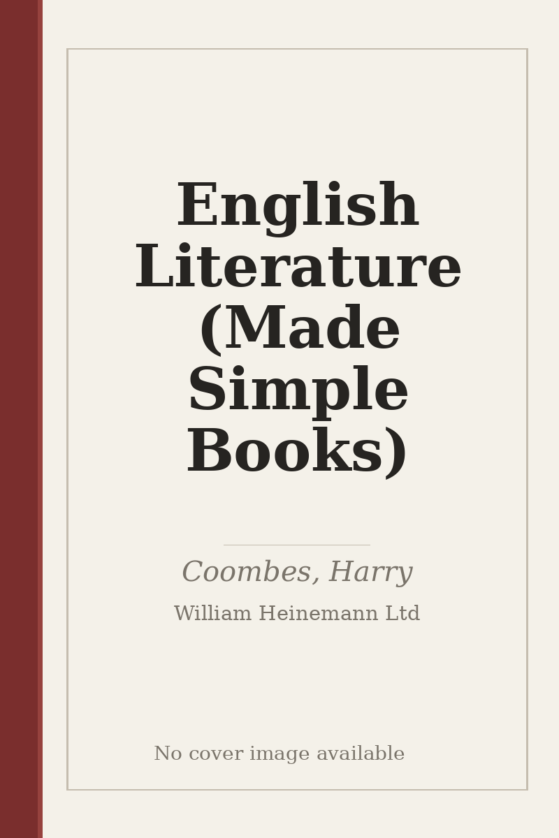 English Literature (Made Simple Books) - no cover image available
