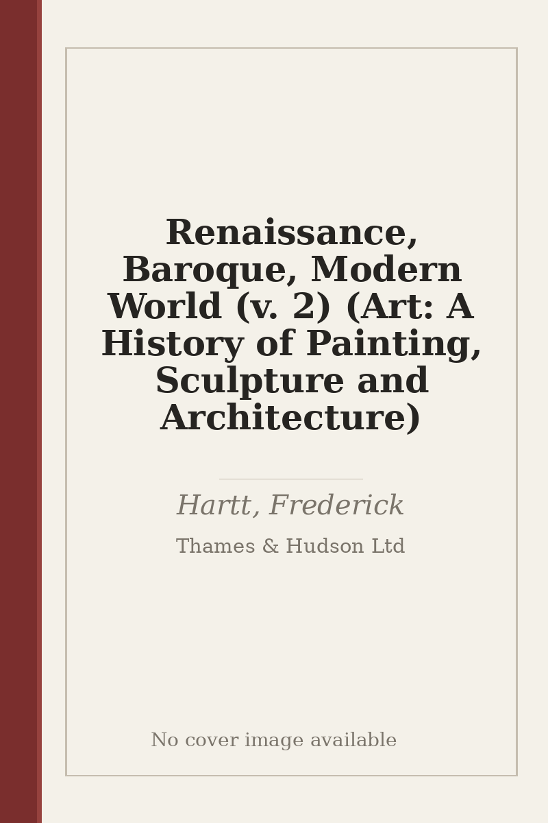 Renaissance, Baroque, Modern World (v. 2) (Art: A History of Painting, Sculpture and Architecture) - no cover image available