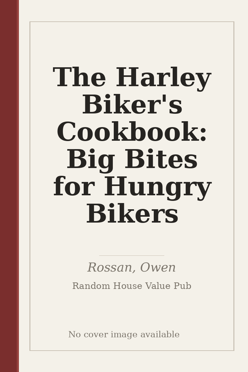 The Harley Biker's Cookbook: Big Bites for Hungry Bikers - no cover image available