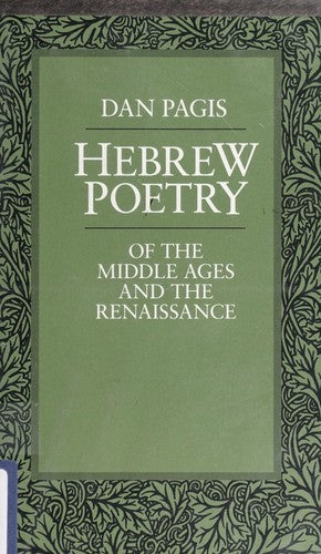 Hebrew Poetry Middle Ages: 2 (Taubman Lectures in Jewish Studies)