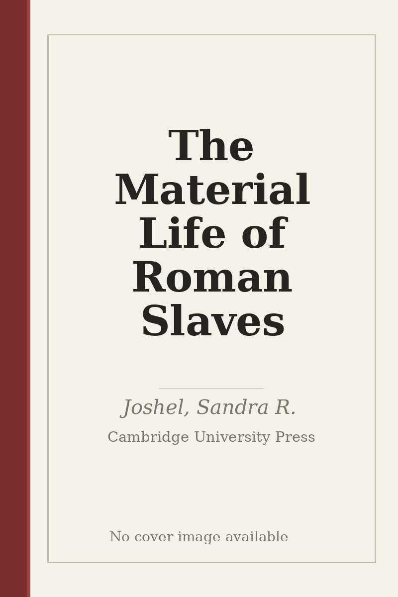 The Material Life of Roman Slaves - no cover image available