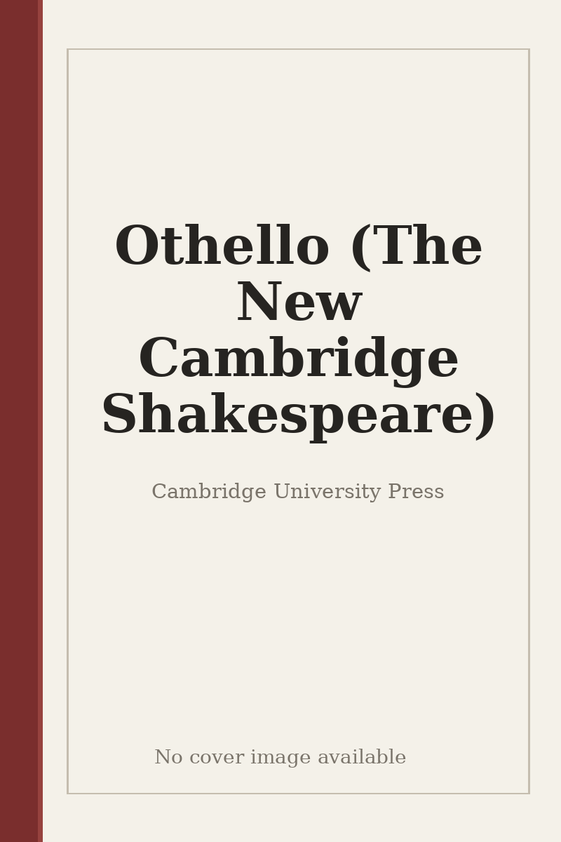 Othello (The New Cambridge Shakespeare) - no cover image available