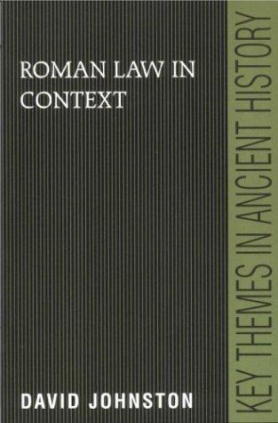 Roman Law in Context (Key Themes in Ancient History)