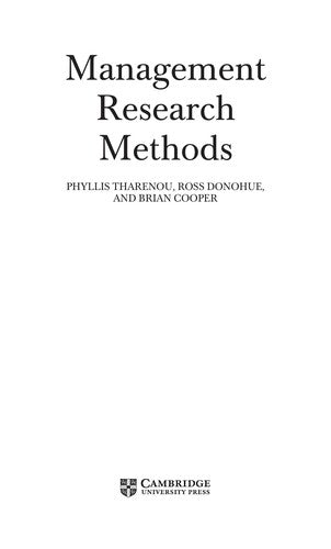 Management Research Methods