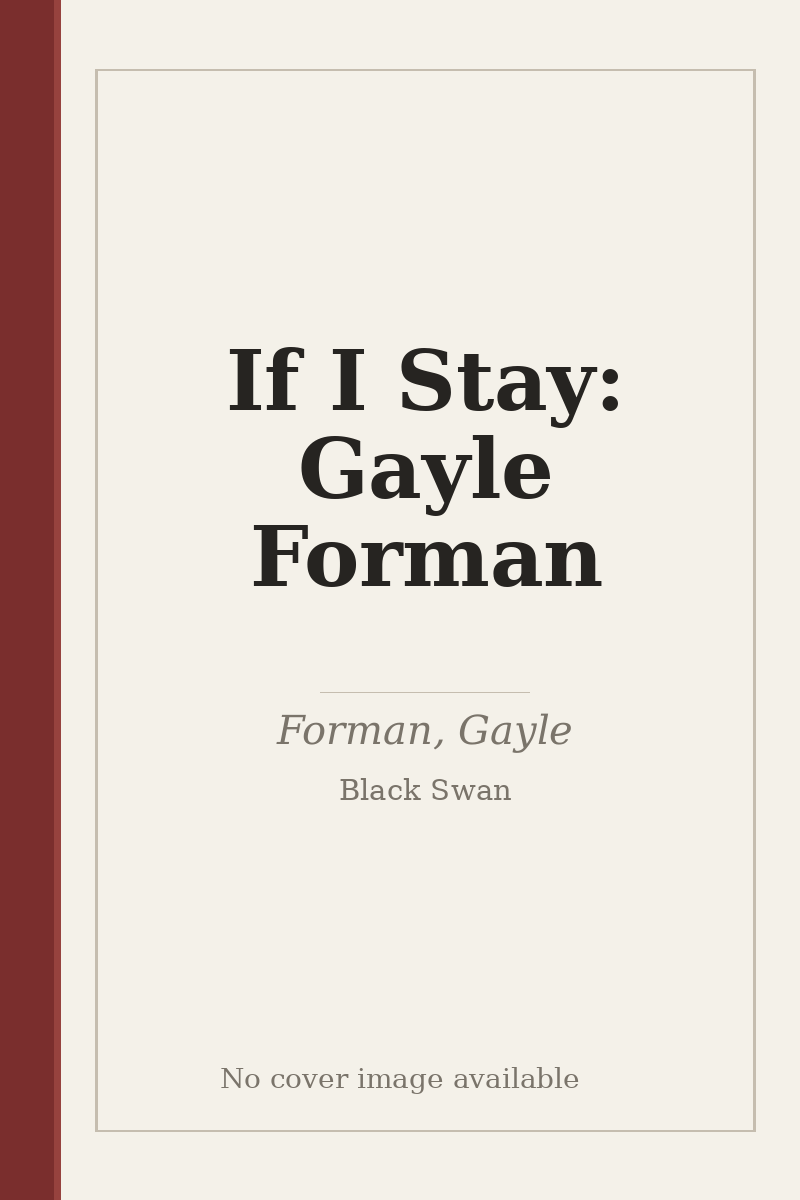 If I Stay: Gayle Forman - no cover image available