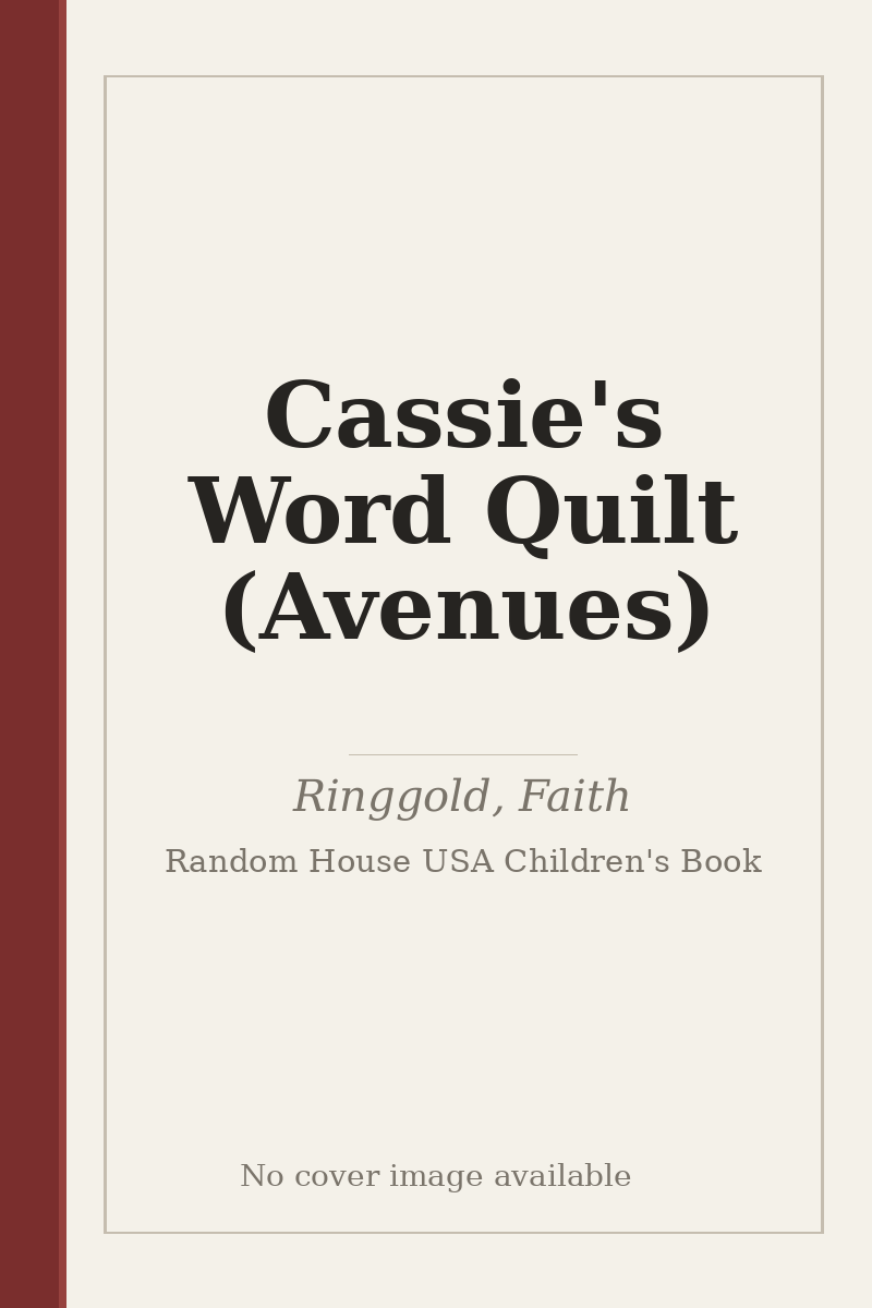 Cassie's Word Quilt (Avenues) - no cover image available