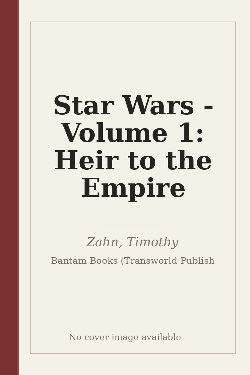 Star Wars - Volume 1: Heir to the Empire - no cover image available
