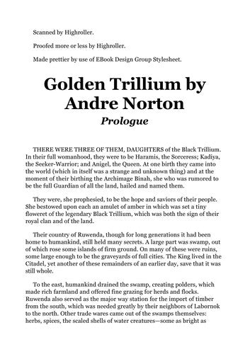 Golden Trillium