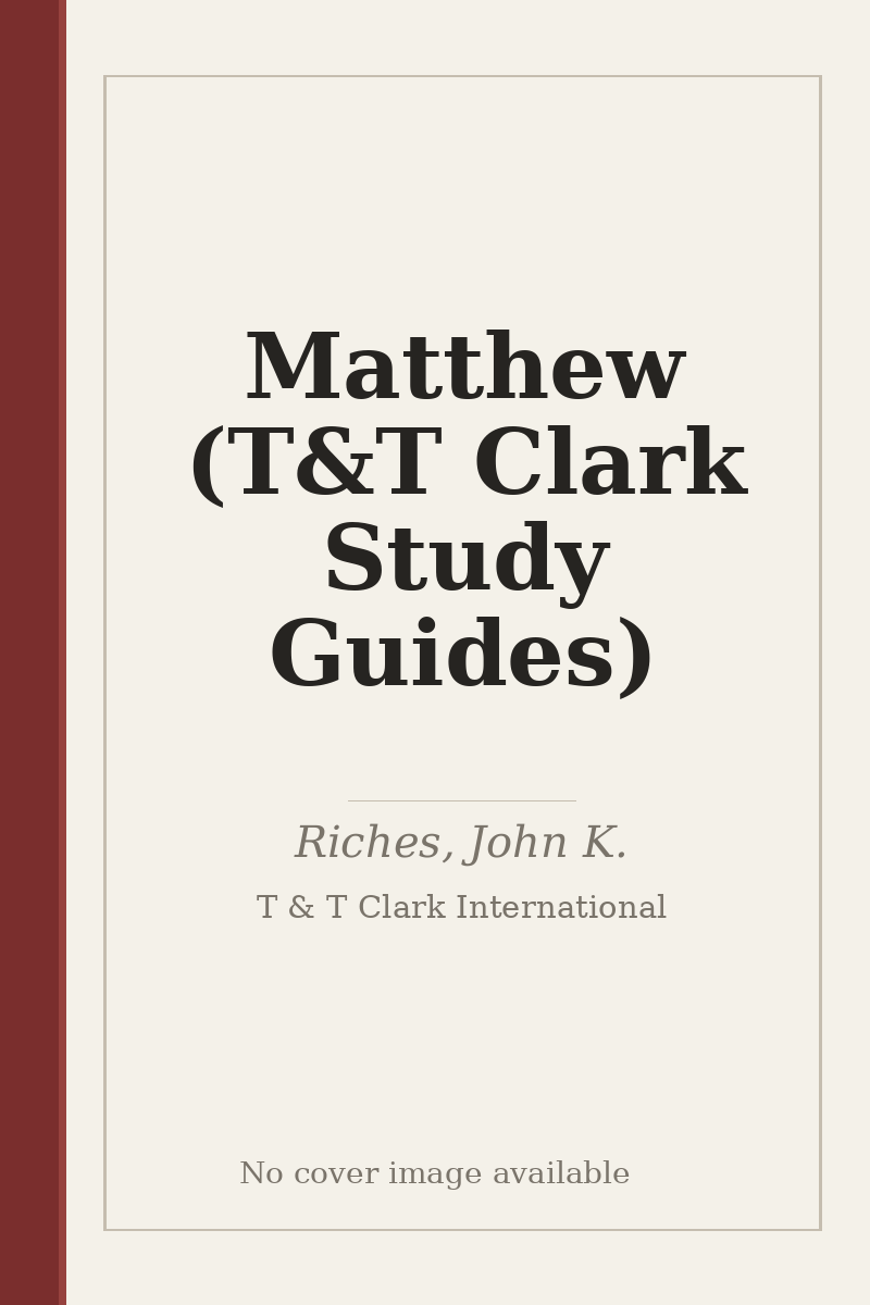 Matthew (T&T Clark Study Guides) - no cover image available