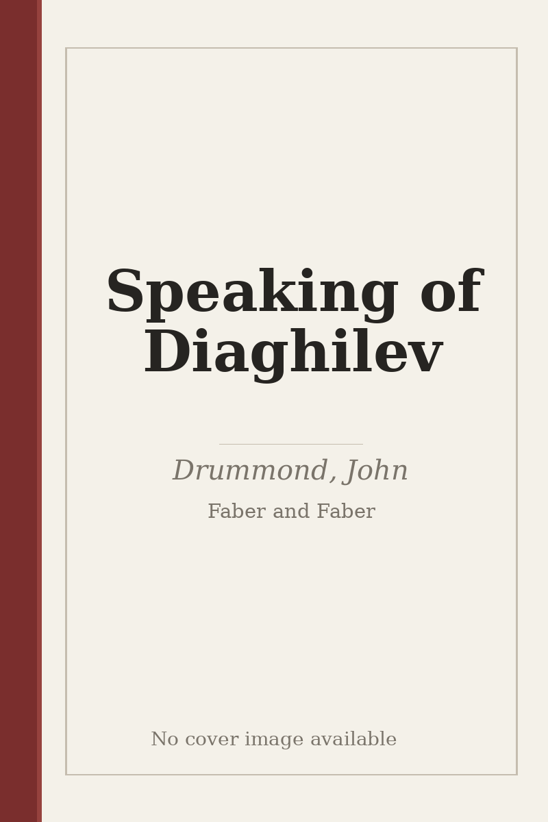 Speaking of Diaghilev - no cover image available