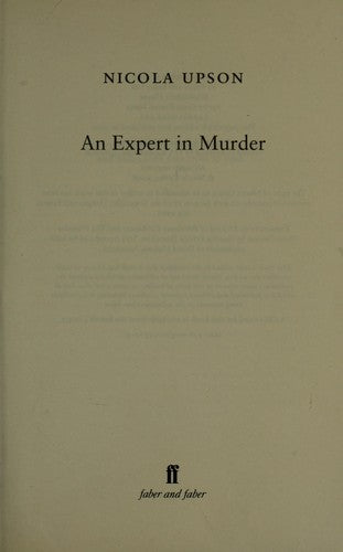 An Expert in Murder (Josephine Tey)