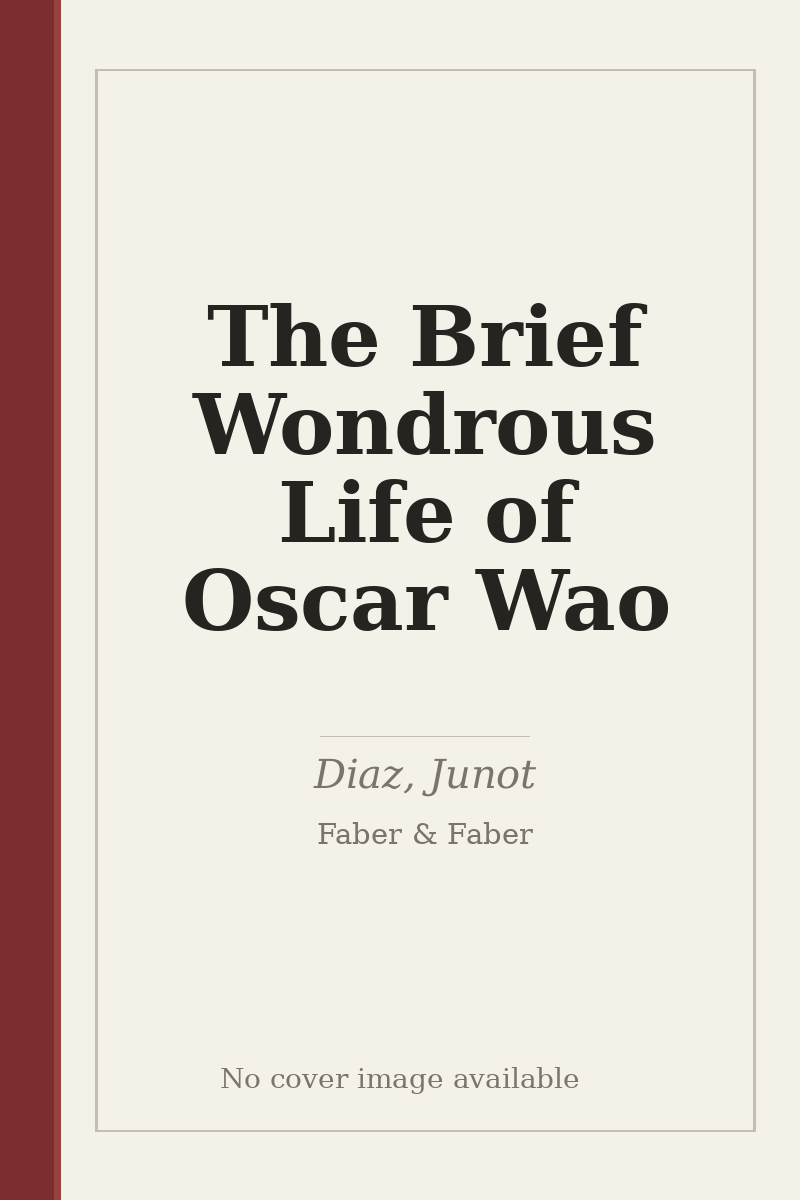 The Brief Wondrous Life of Oscar Wao - no cover image available