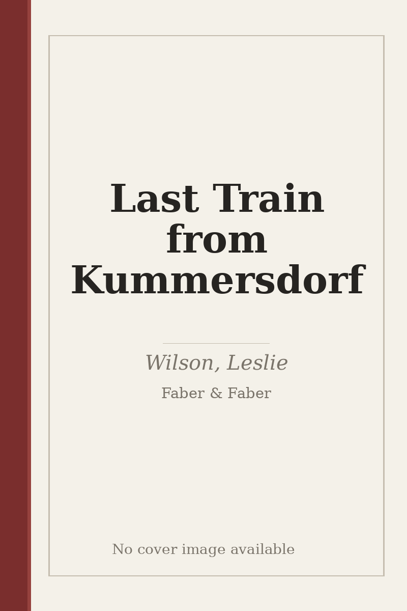 Last Train from Kummersdorf - no cover image available