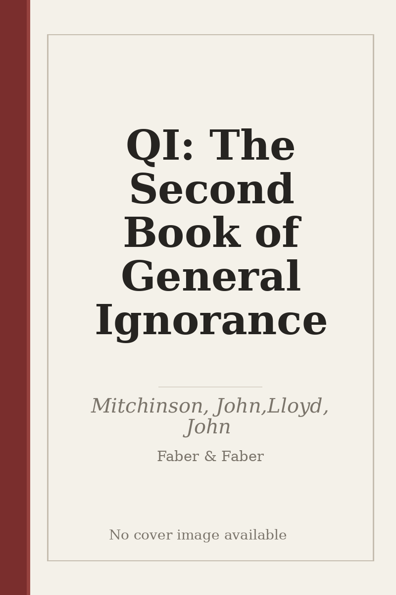 QI: The Second Book of General Ignorance - no cover image available