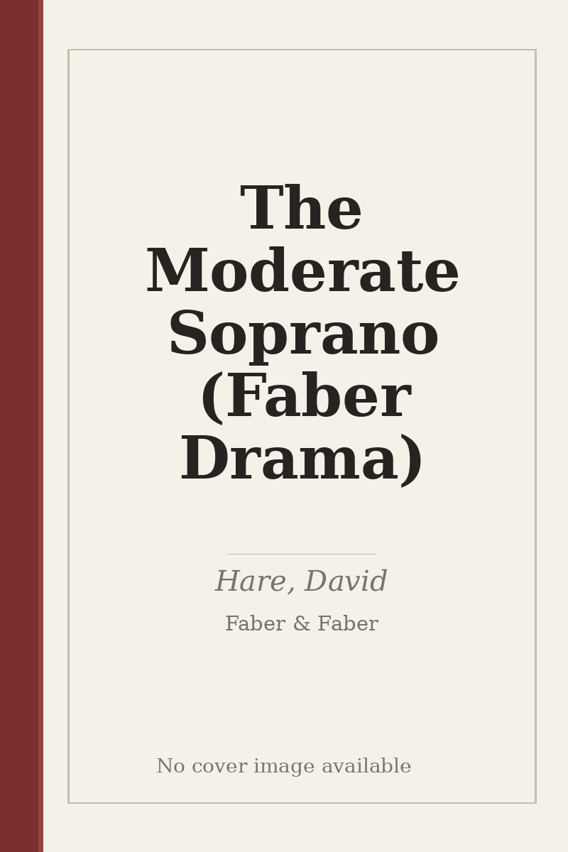 The Moderate Soprano (Faber Drama) - no cover image available