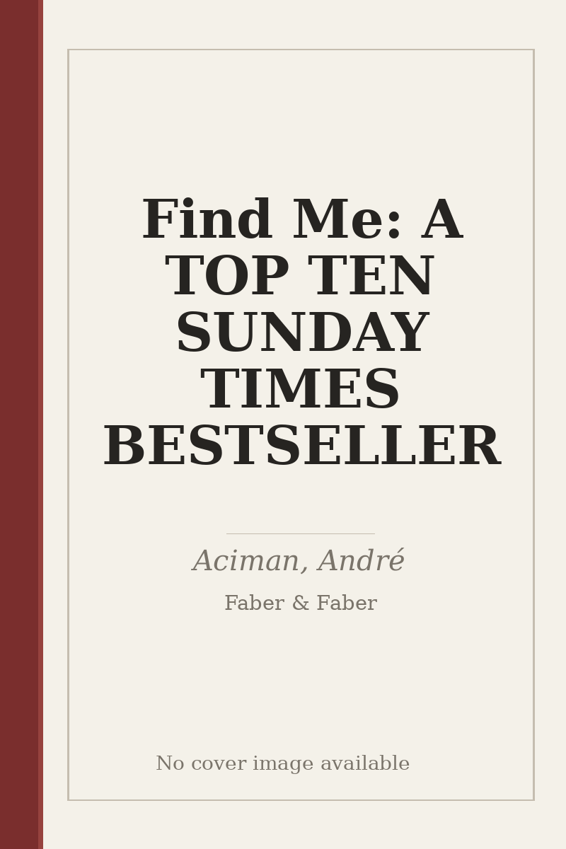 Find Me: A TOP TEN SUNDAY TIMES BESTSELLER - no cover image available