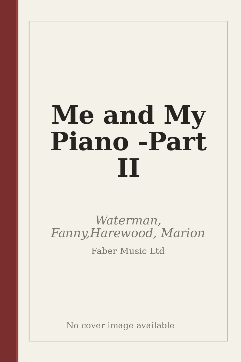 Me and My Piano - Part II - no cover image available