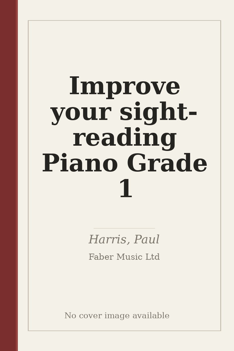 Improve your sight-reading Piano Grade 1 - no cover image available