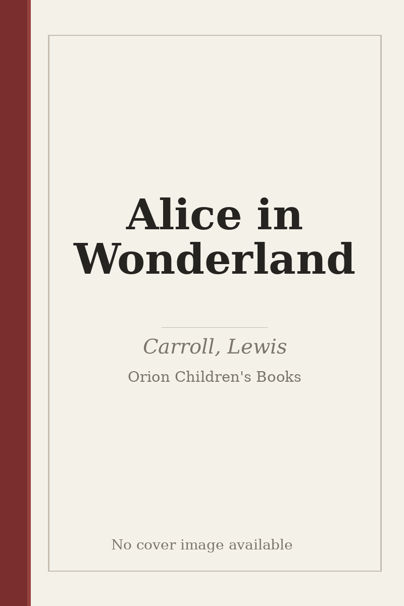 Alice in Wonderland - no cover image available