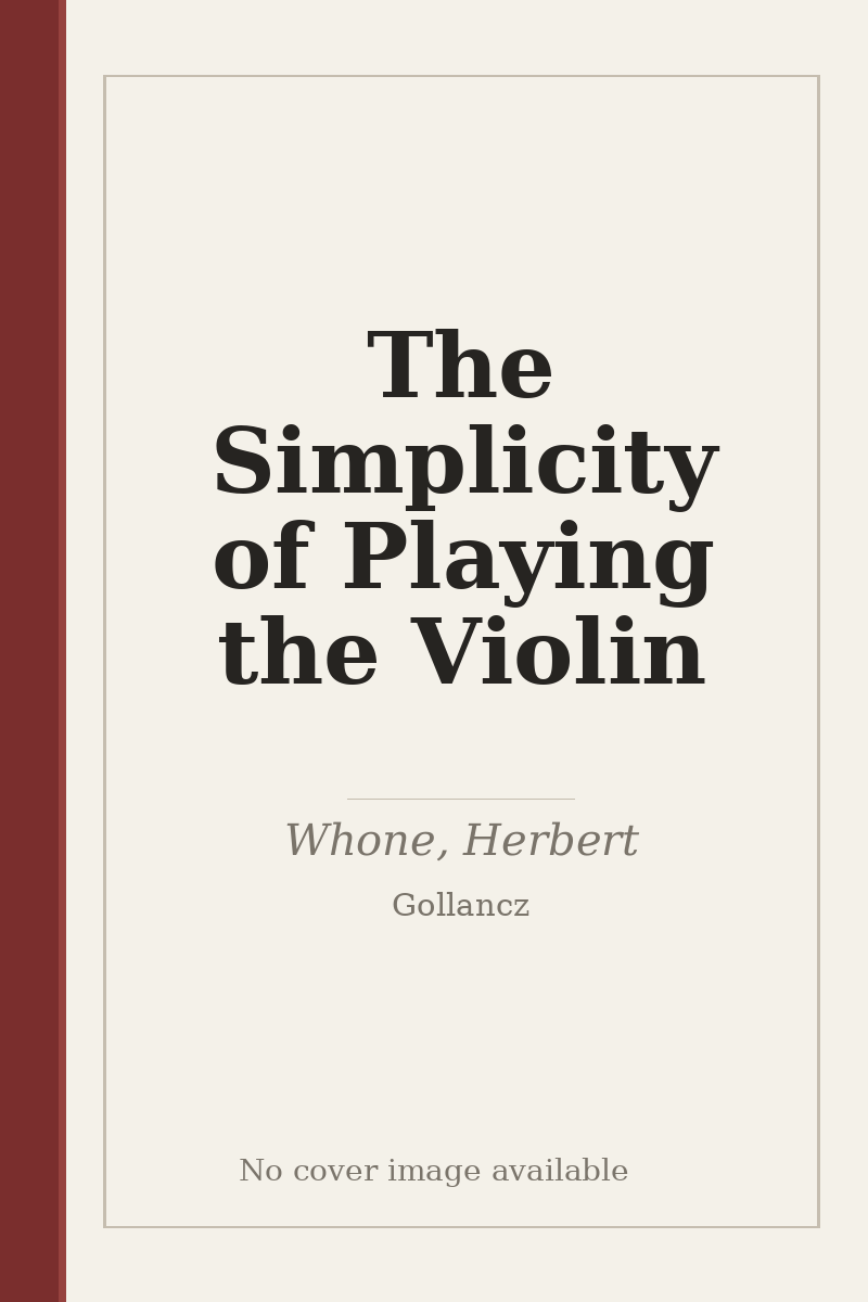 The Simplicity of Playing the Violin - no cover image available