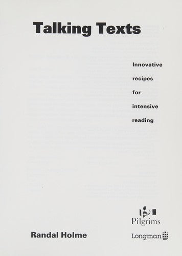 Talking Texts (Pilgrims Longman resource books)