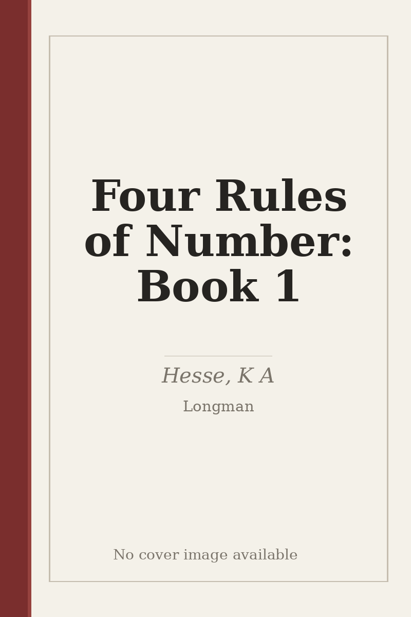 Four Rules of Number: Book 1 - no cover image available