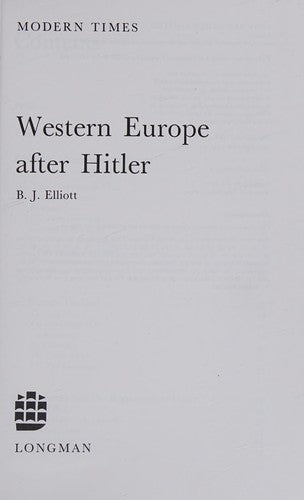 Western Europe After Hitler (Modern Times S.)