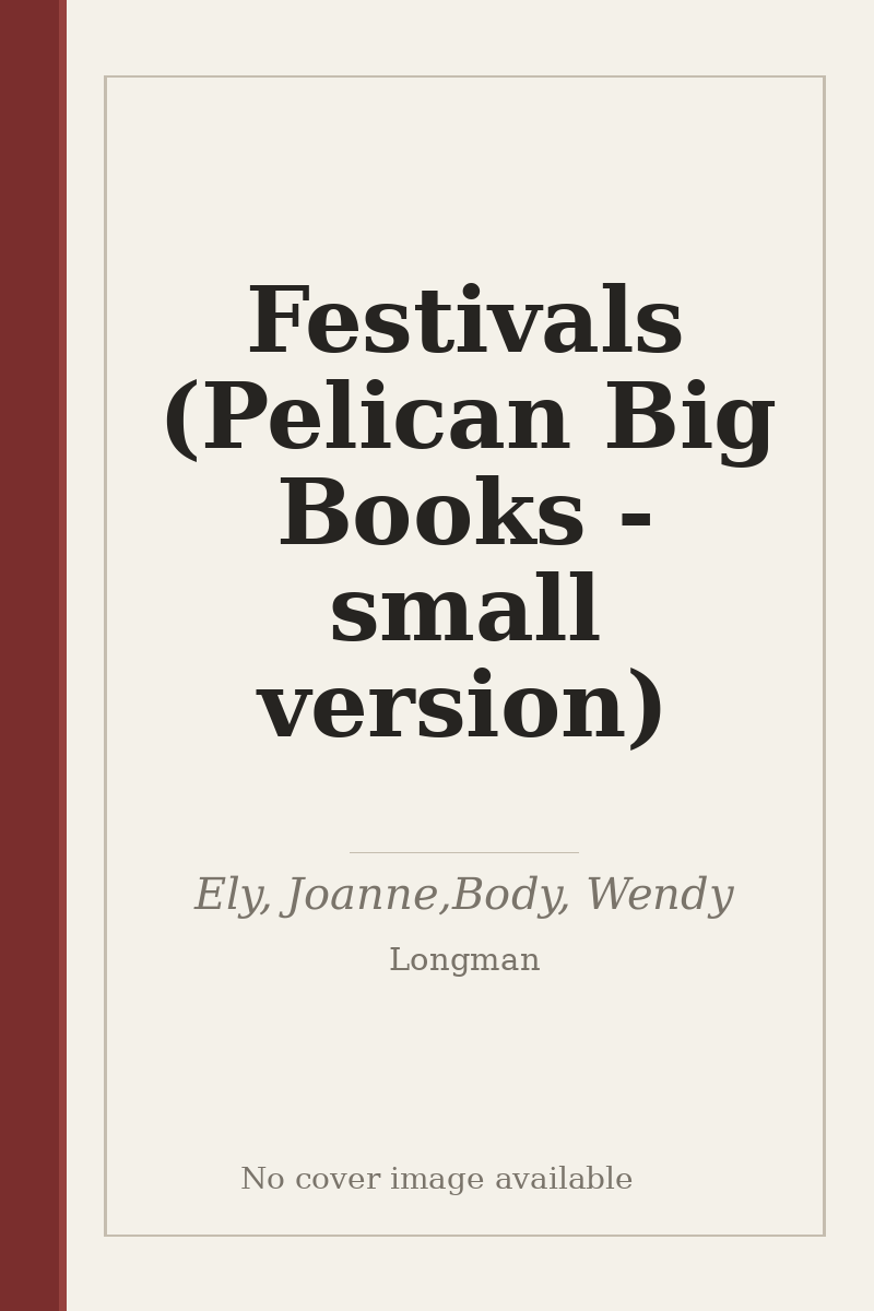 Festivals (Pelican Big Books - small version) - no cover image available