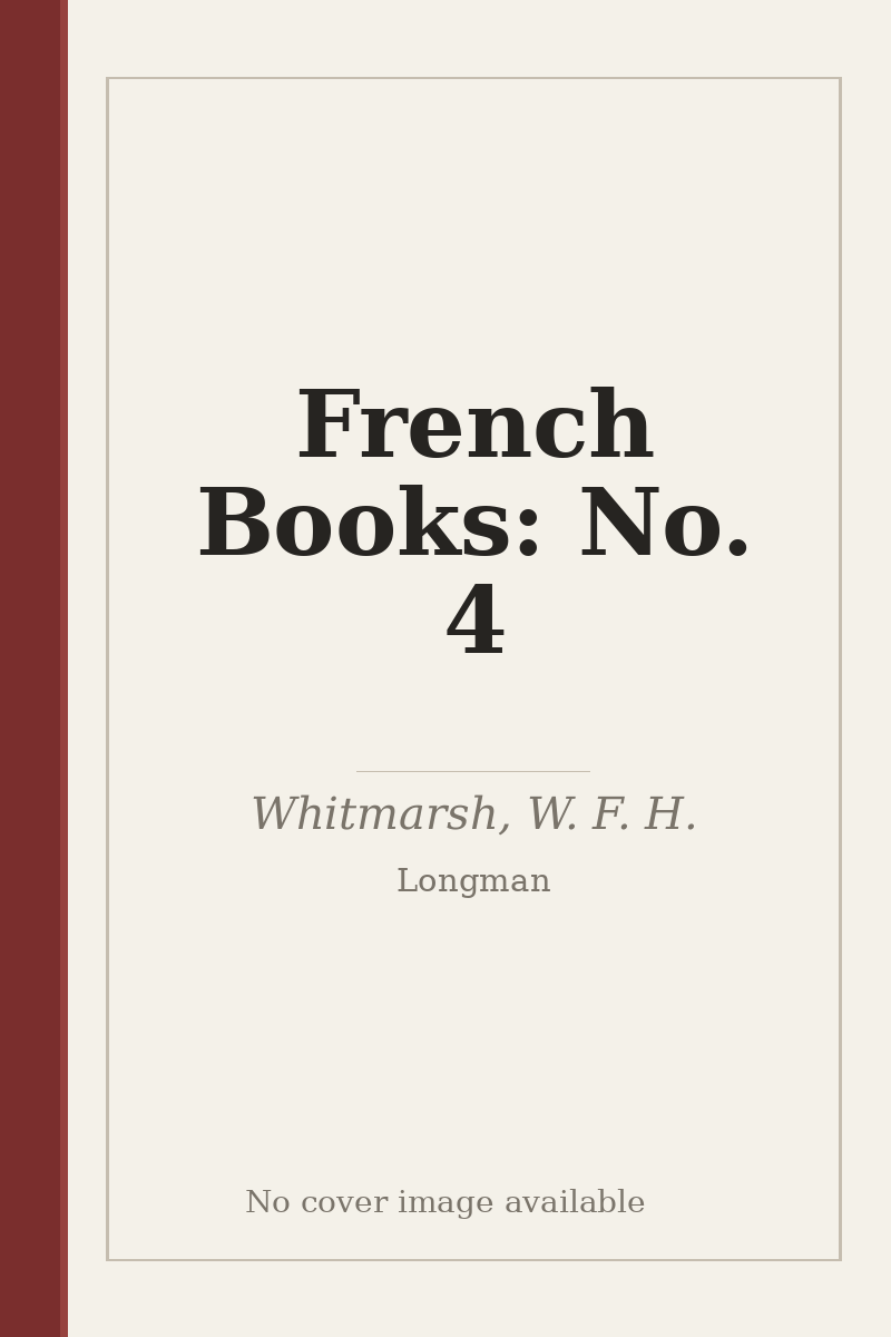 French Books: No. 4 - no cover image available