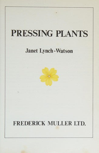 Pressing Plants