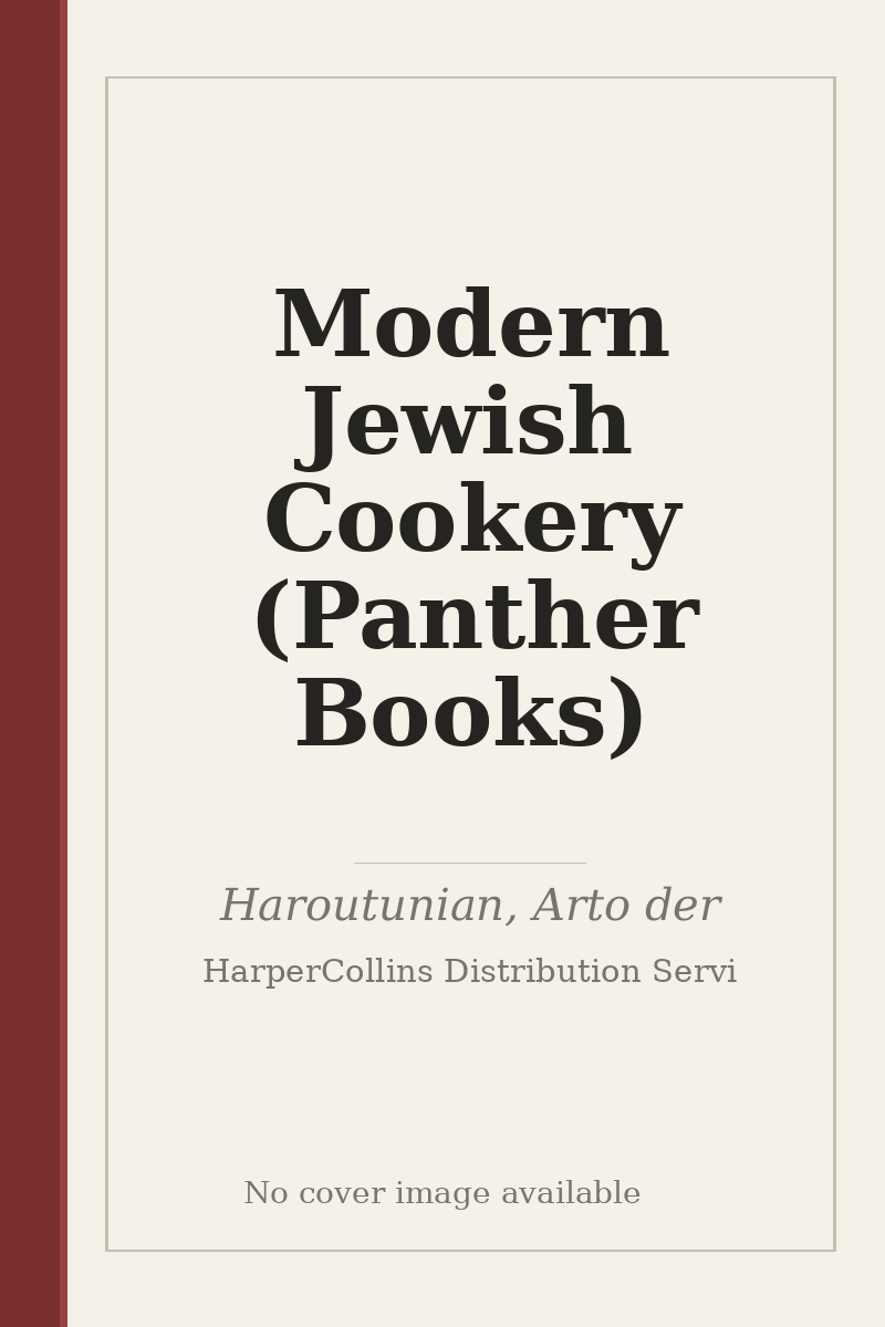 Modern Jewish Cookery (Panther Books) - no cover image available