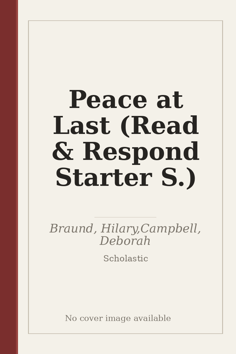 Peace at Last (Read & Respond Starter S.) - no cover image available