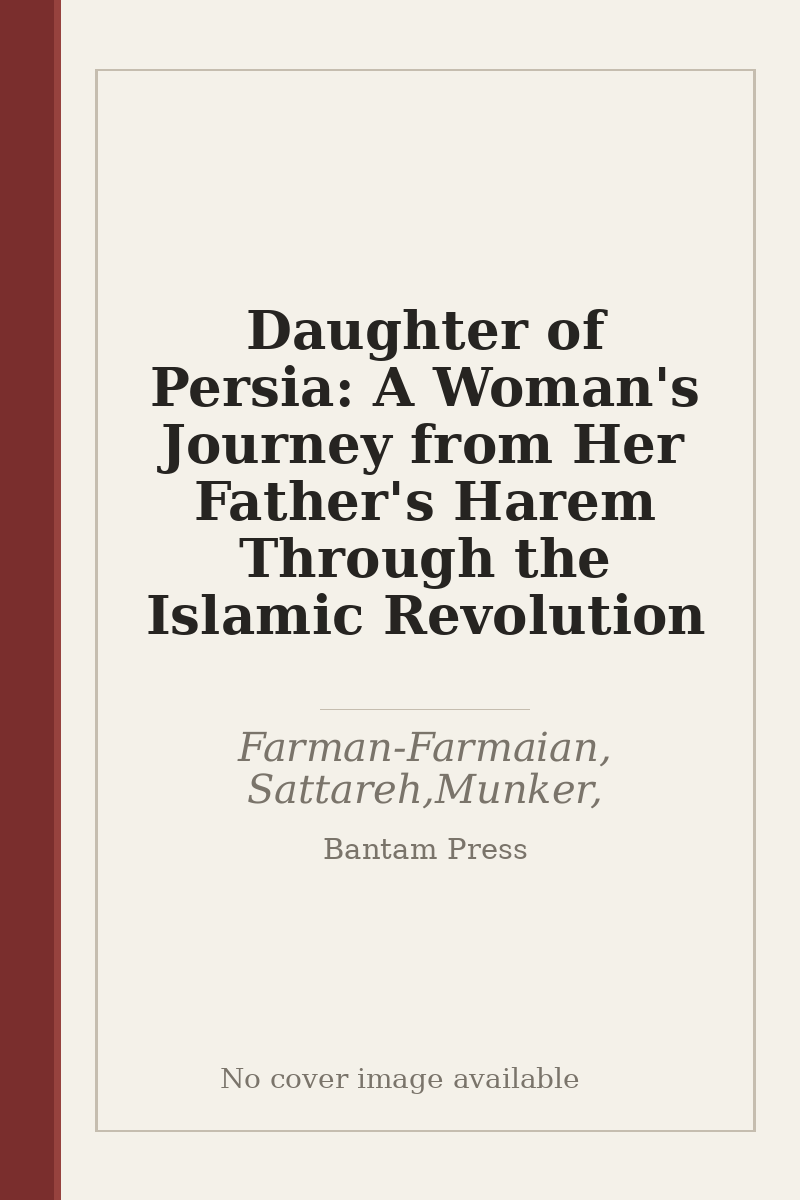 Daughter of Persia: A Woman's Journey from Her Father's Harem Through the Islamic Revolution - no cover image available