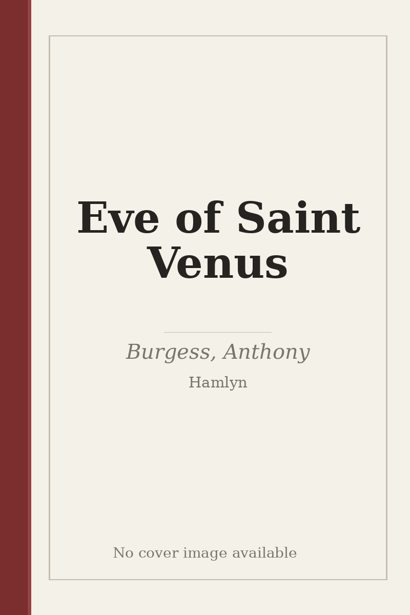 Eve of Saint Venus - no cover image available