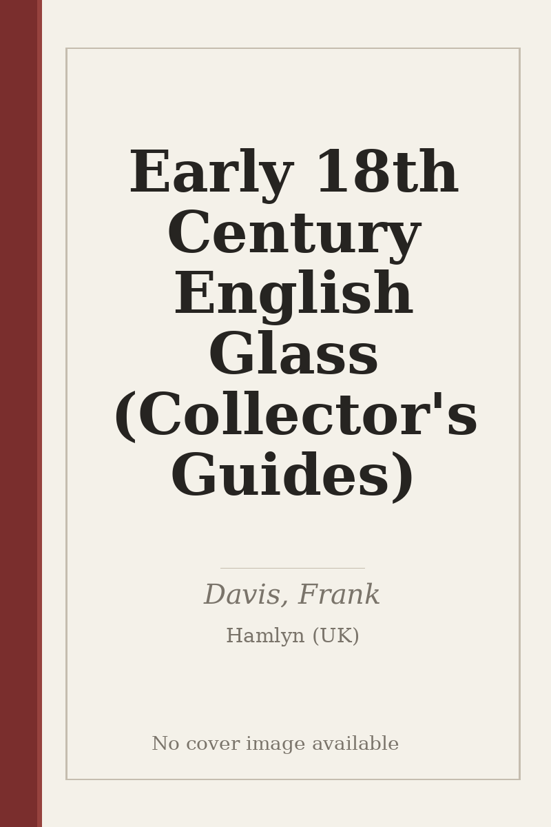 Early 18th Century English Glass (Collector's Guides) - no cover image available