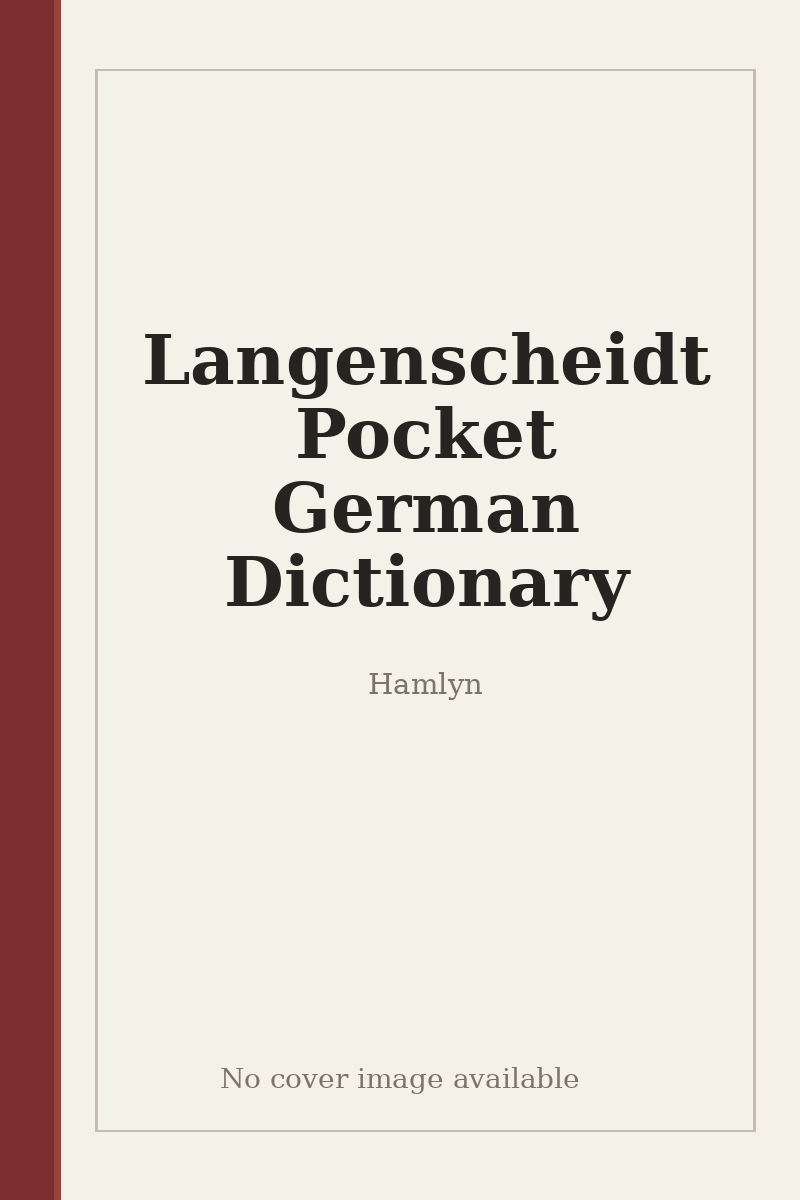 Langenscheidt Pocket German Dictionary - no cover image available