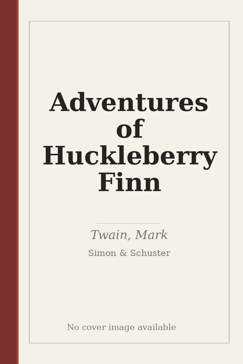 Adventures of Huckleberry Finn - no cover image available