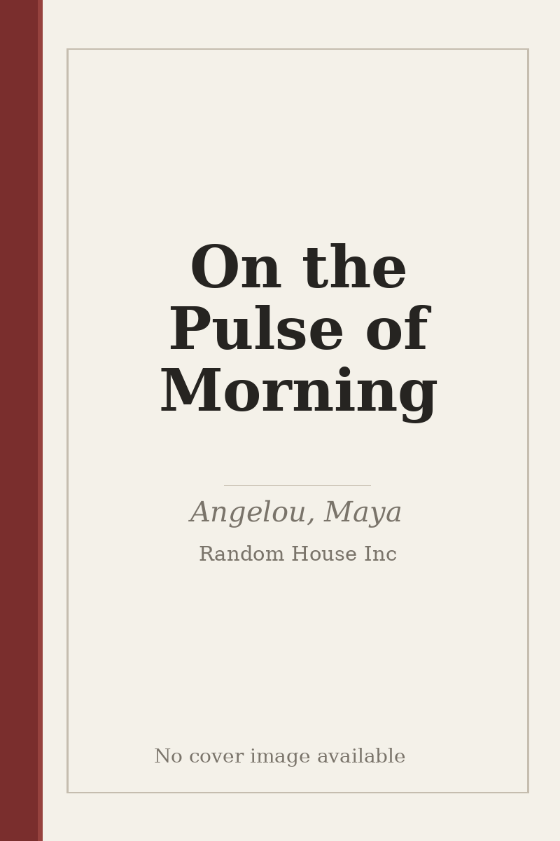 On the Pulse of Morning - no cover image available