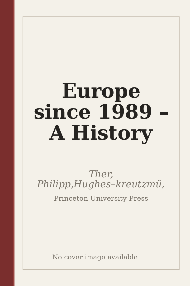 Europe since 1989 – A History - no cover image available