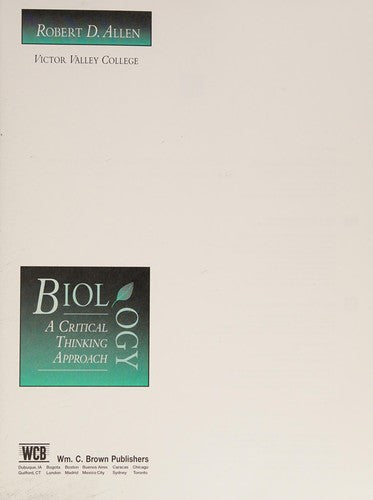 Biology: A Critical Thinking Approach