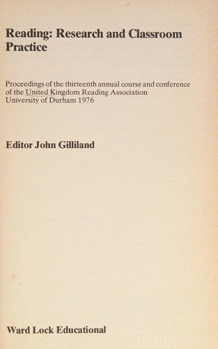 Reading: Research and Classroom Practice