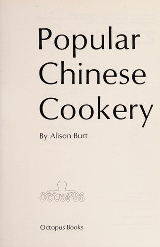 Popular Chinese Cookery
