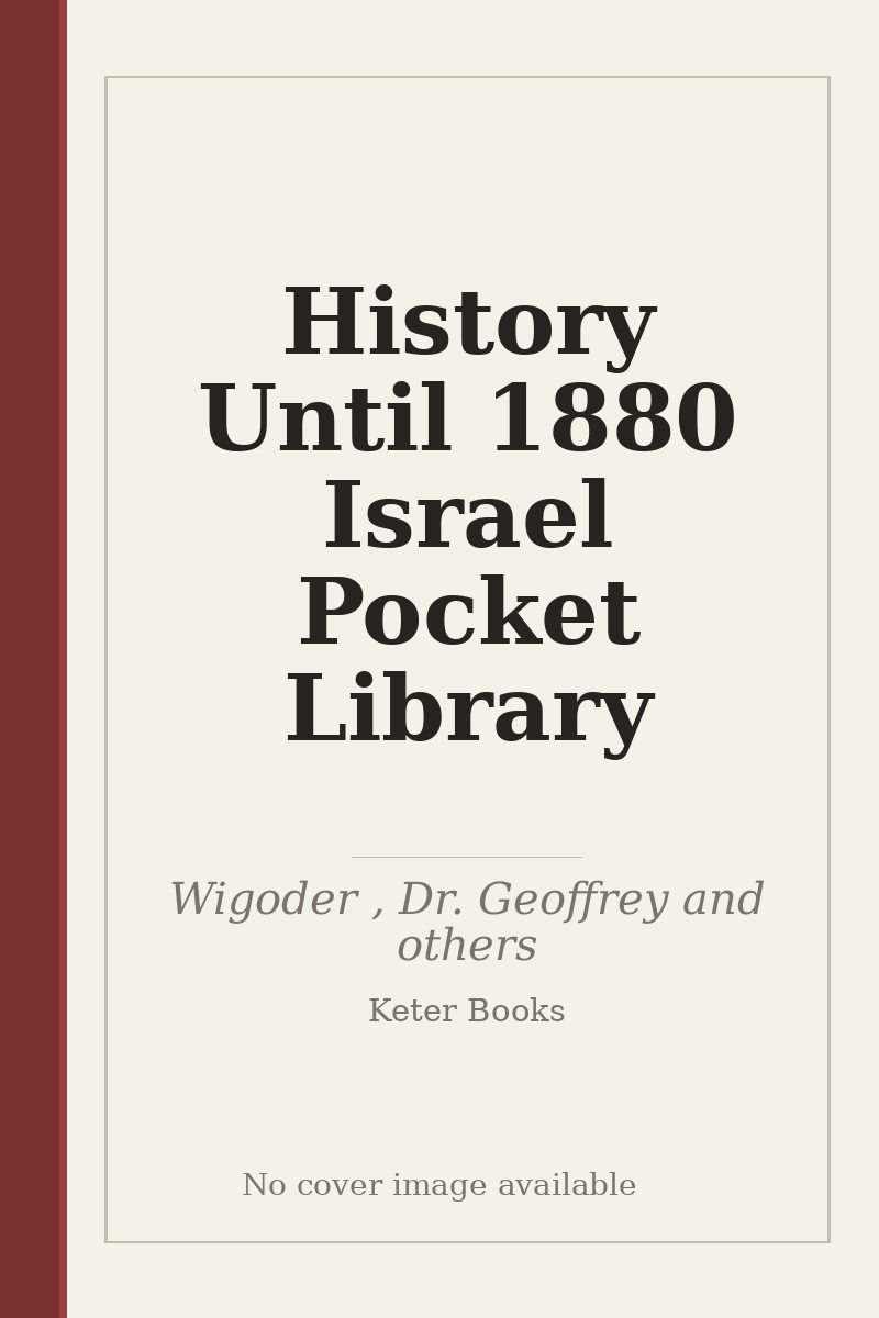 History Until 1880 Israel Pocket Library - no cover image available