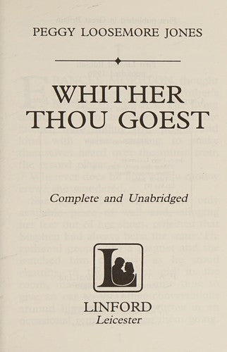 Wither Thou Goest (Linford Romance)