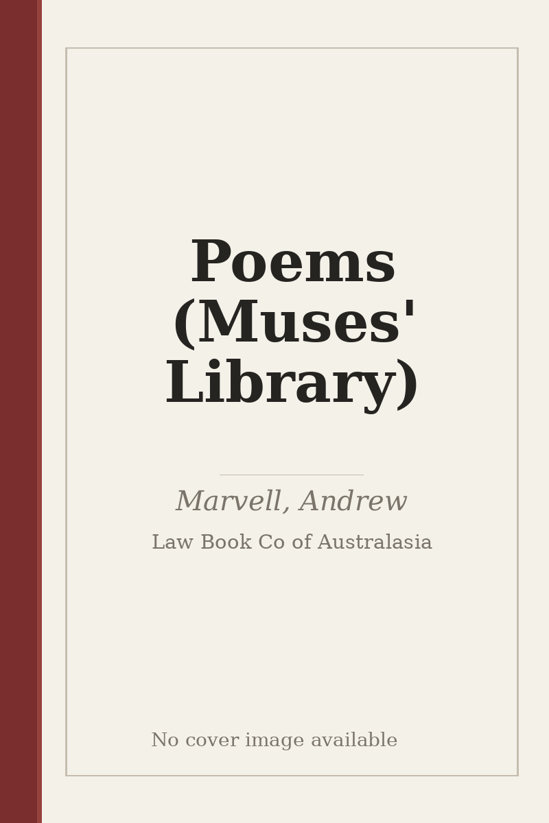 Poems (Muses' Library) - no cover image available