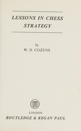 Lessons in Chess Strategy (Chess Handbooks)