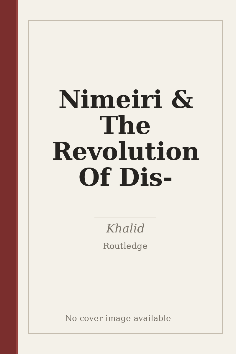 Nimeiri & The Revolution Of Dis- - no cover image available