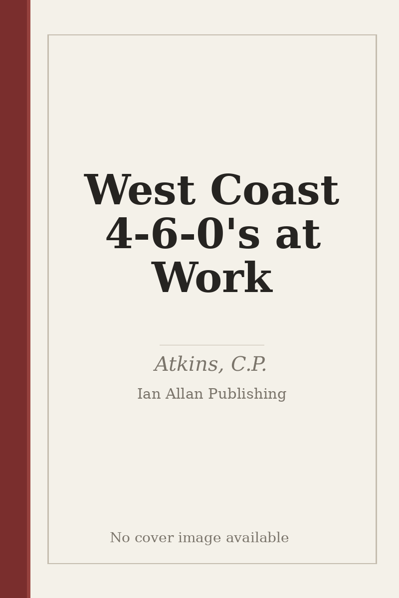 West Coast 4-6-0's at Work - no cover image available