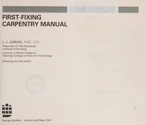 First Fixing Carpentry Manual